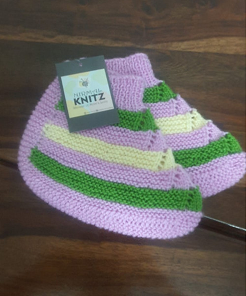 Multicolored Handknitted Woolen Socks