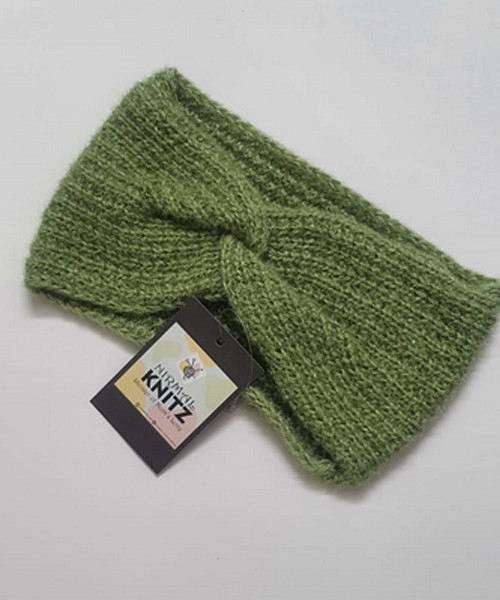 Green Handknitted Woolen Headband